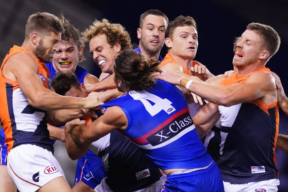 The AFL match review officer is likely to hand out thousands of dollars in fines after a fiery clash.