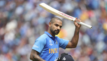 India's Shikhar Dhawan did all the early damage against Australia at the Oval in London on Sunday.