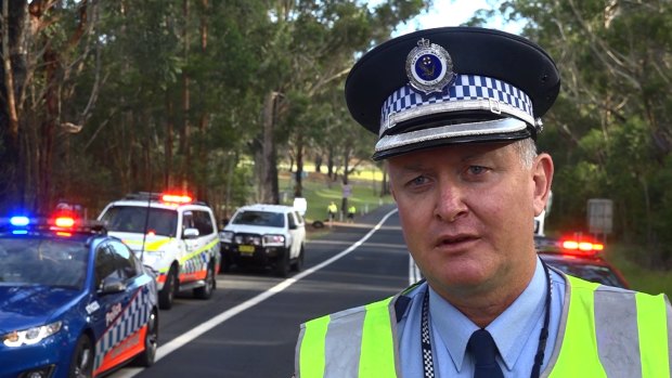 Inspector Ray Stynes from Nowra Police Station spoke at the scene. 