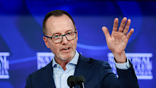 Greens leader Senator David Shoebridge addresses the National Press Club.