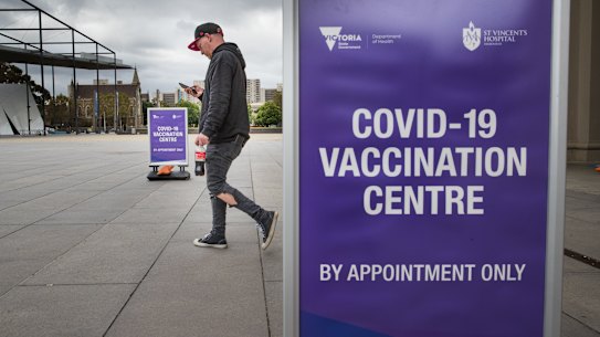 People aged under 50 trying to get their COVID-19 vaccine were turned away in Carlton. 