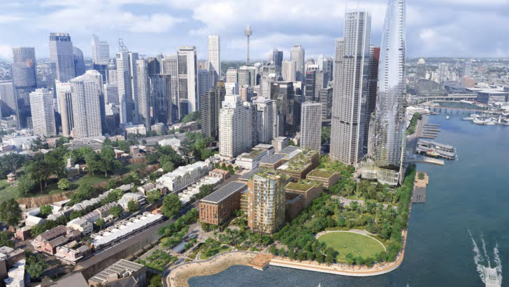 An alternative view of the concept design included in documents supporting a modification proposal for Central Barangaroo.