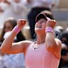 Mirra Andreeva celebrates match point against Maja Chwalinska.