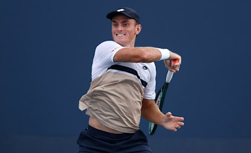 Aussie wildcard Tristan Schoolkate battled his way into round two in five sets.