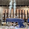 High-pressure tea brewing equipment at Tea & Co.
