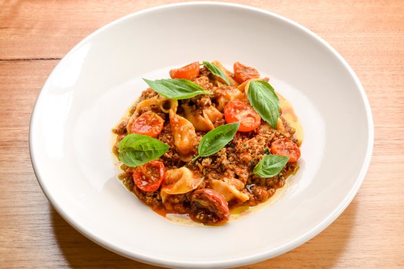 Braised wallaby pasta.