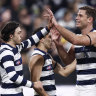 Calf twinge forces Dangerfield out but Cats get cream against St Kilda