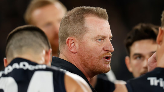 Carlton coach Michael Voss is raising the bar for the Blues in 2023.