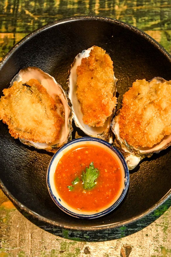 Deep-fried oyster.