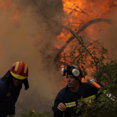 Firefighters from across Europe have headed to Greece to try to put out the inferno on Evia. 