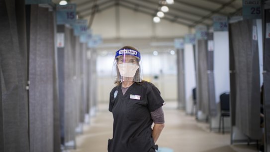 “Nobody expects to come to work and experience violence and aggression,” says nurse unit manager at the Showgrounds Vaccination Hub Alison Lamb.