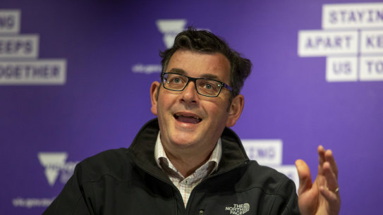 Premier Daniel Andrews on Sunday.