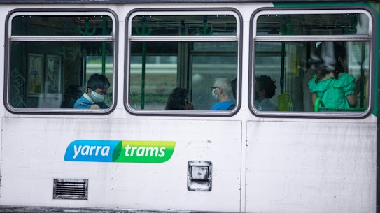 Passenger numbers are slowly increasing on public transport in Melbourne, but are still well below pre-pandemic levels. 