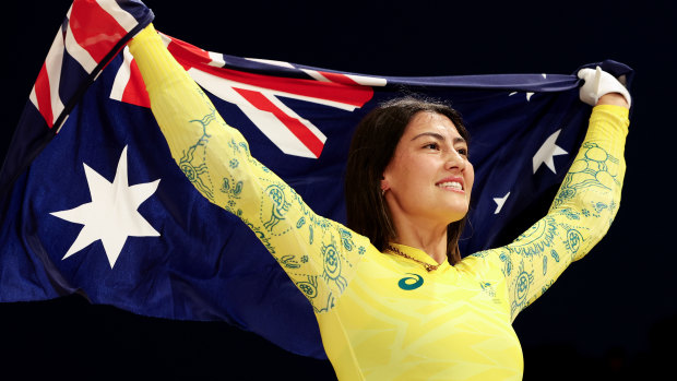Saya Sakakibara rode to a gold medal in the BMX.
