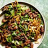 Hoisin and lemongrass kinda crispy pork noodles.