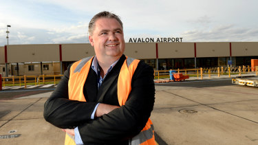 Avalon chief executive Justin Giddings airside at Avalon Airport in Melbourne back in 2013.