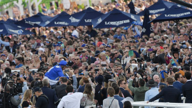 People's champ: Over 42,000 people flocked to Randwick to watch Winx win her last race.