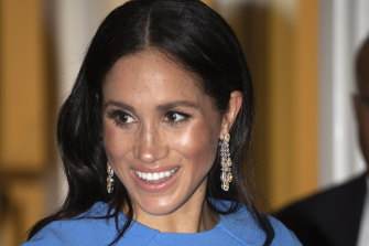 Meghan, Duchess of Sussex, at the official dinner in Suva, Fiji, in 2018.