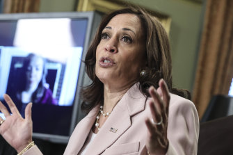 US Vice President Kamala Harris compared the Texas Democrats to anti-slavery crusader Frederick Douglass.