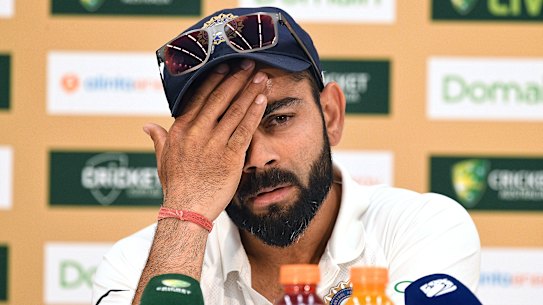 Virat Kohli after India's loss to Australia in Perth.