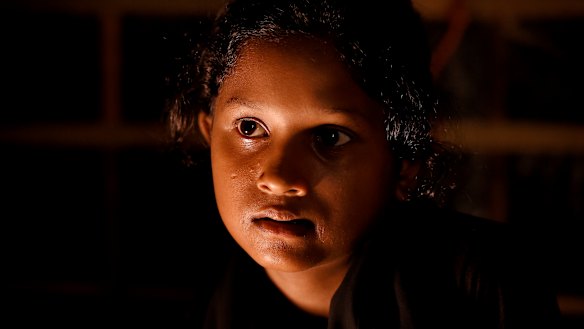 Rohingya refugee Yasmin Akhter, 13, in Kutupalong Camp in Cox’s Bazar in July.