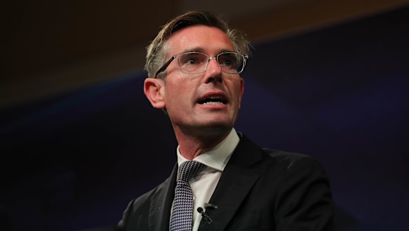 NSW Premier Dominic Perrottet addresses the Press Club in Sydney.