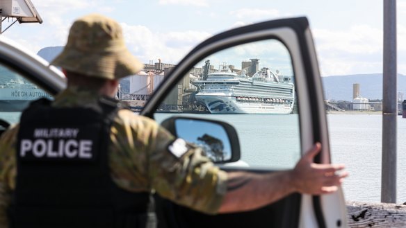 The Ruby Princess at Port Kembla.