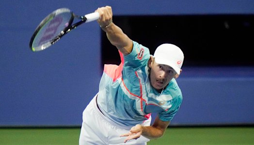 Alex de Minaur in the US Open quarterfinals. 