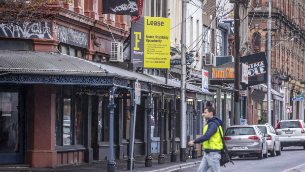 For Lease signs are popping up along Brunswick Street.