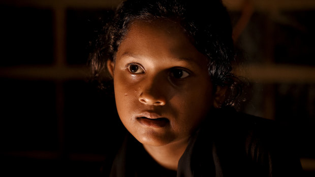 Rohingya refugee Yasmin Akhter, 13, in Kutupalong Camp in Cox’s Bazar in July.