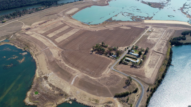 The 40-hectare development site at Penrith Lakes in Sydney’s west.