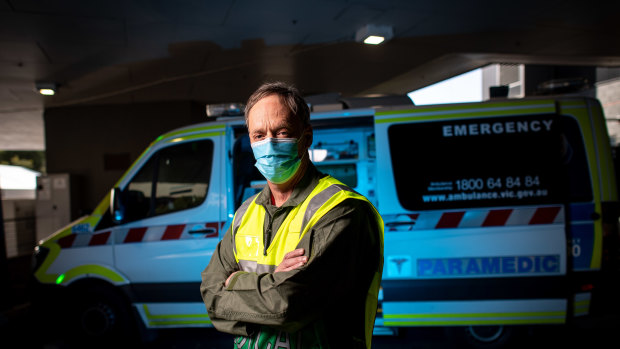 Professor John Moloney is an emergency field doctor who has been helping transport and treat elderly patients at aged care homes during the crisis.