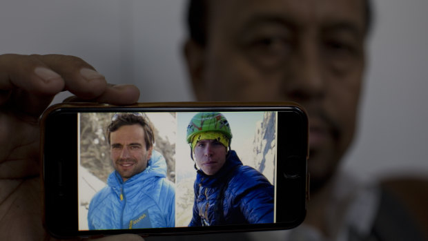 A picture of two missing climbers, Briton Tom Ballard, right, and Italian Daniele Nardi.