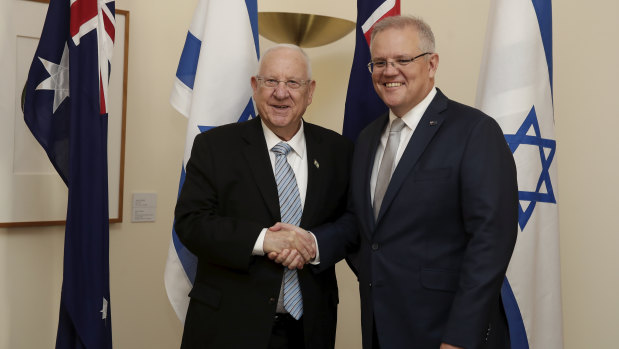 President of Israel Reuvin Rivlin meets with Prime Minister Scott Morrison.