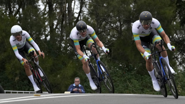 Michael Matthews (right) will chase a rainbow jersey while riding for Australia.