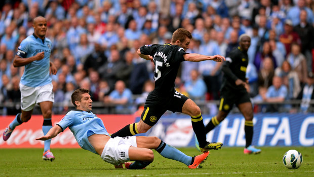 Callum McManaman in his Wigan days was man of the match in their massive FA Cup final win over Manchester City in 2013.