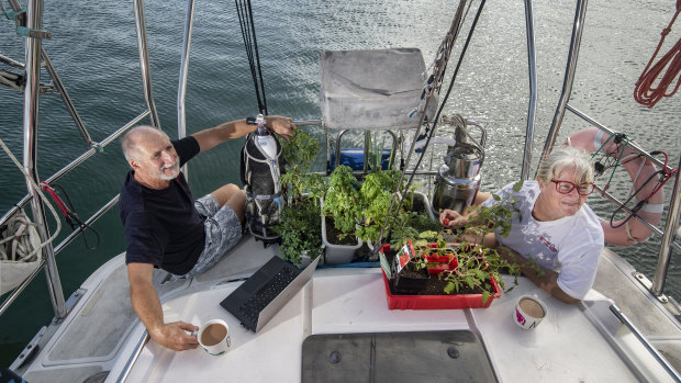 Mike and Anita McMahon have been living and working on their yacht Curried Oats for several years.
