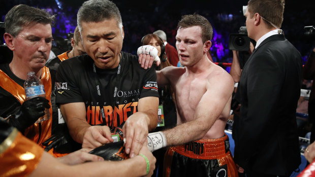 Disappointed: Jeff Horn's trainer and promoter believe the Australian could have pulled something out of the bag.
