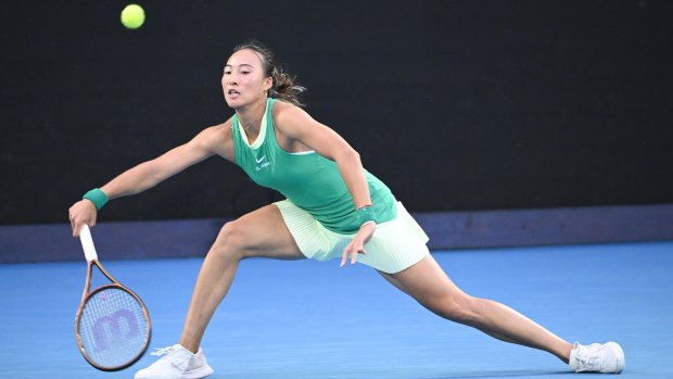 Zheng struggled to match Sabalenka.