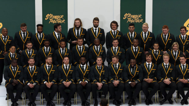 South Africa's 31-man squad is presented to media in Johannesburg.