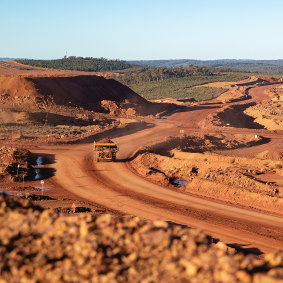 South32 mines bauxite at Boddington, 130 kilometres south-east of Perth.