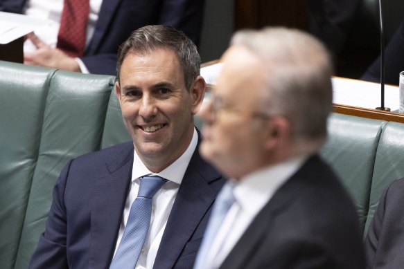 Chalmers with Prime Minister Anthony Albanese. “If I could be a decent treasurer in a great Labor government, which is led by Anthony from go to whoa, that would make me happy.”