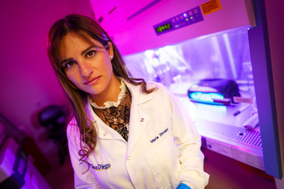 Maria Zhivagui, a postdoctoral scholar in the Alexandrov Lab, is first author of the study.