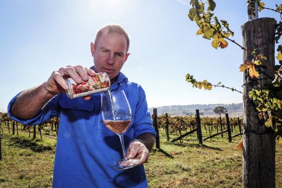 Charles Sturt University winemaker Johnny Clark said cans broaden the places where wine can be consumed.