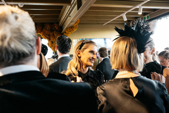 Racing royalty and Lexus brand ambassador Kate Waterhouse inside her sponsor’s marquee at Derby Day.
