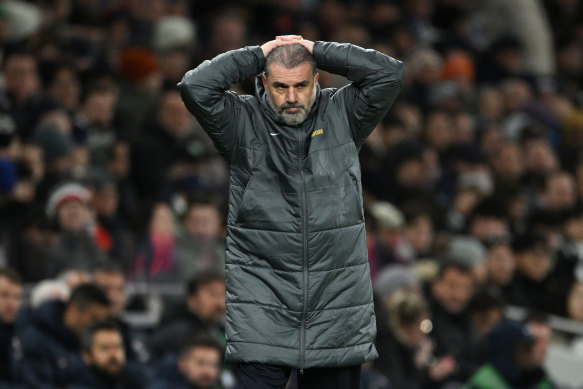 Under pressure: Spurs boss Ange Postecoglou.
