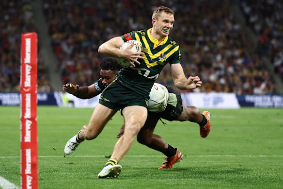 Tom Trbojevic scored three times against Fiji.