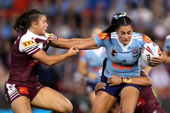 Blues forward Yasmin Meakes was named NSW’s player of the year. 