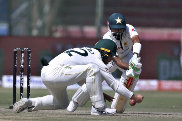 Australia were unable to remove Babar Azam until the final hour.