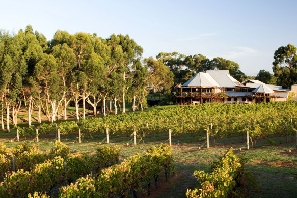 The restaurant and tasting building at Vasse Felix vineyards, Cowaramup. 